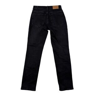 Madewell Mid-Rise Perfect Vintage Jean Lunar Black Stretch Denim Tapered 23 (25)